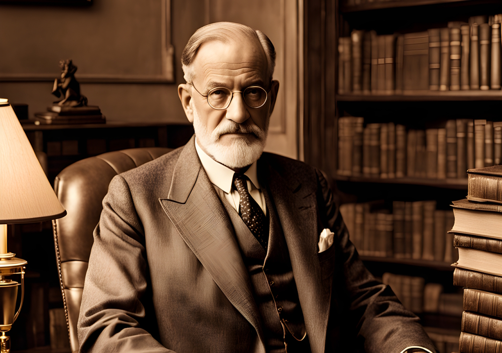 Ritratto di Sigmund Freud, fondatore della psicoanalisi, simbolo della ricerca psicologica e dell’influenza delle prime relazioni